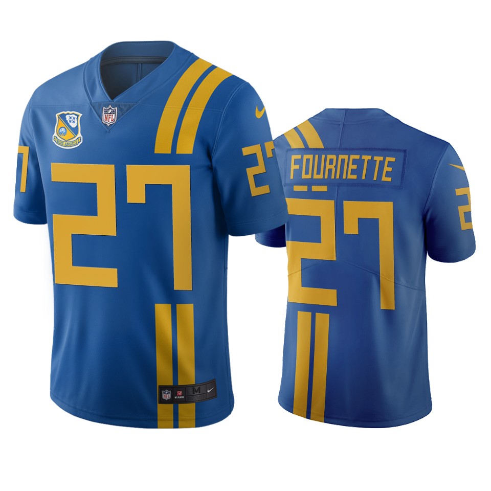 Men Nike Jacksonville Jaguars #27 Leonard Fournette Royal Vapor Limited City Edition NFL Jersey